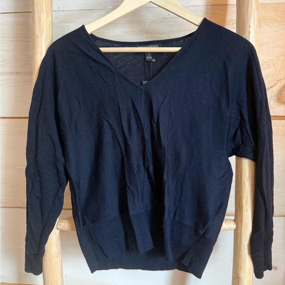 Banana Republic Navy Sweater Merino wool.
